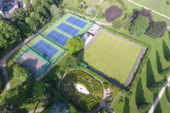 Tennis courts, bowls club, maze