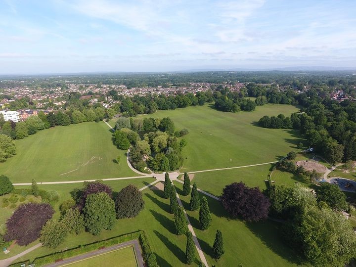 Aerial view of the park