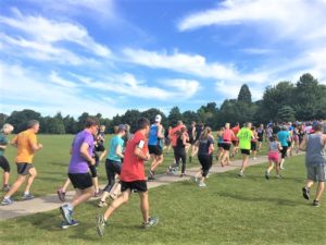 Numerous runners participate in one of the Park Run events