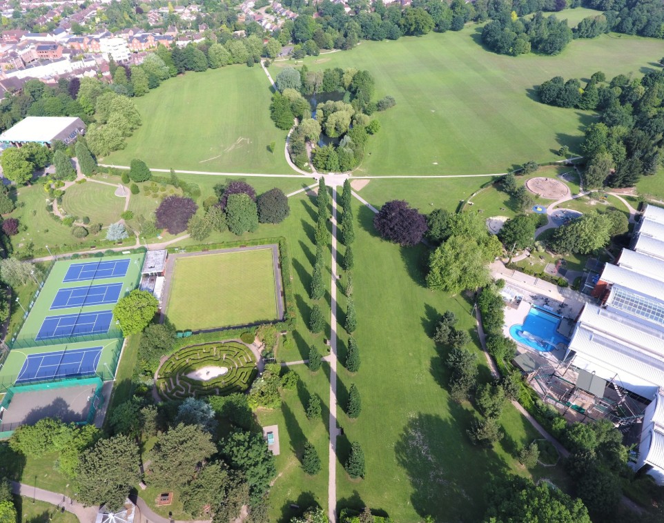 Horsham Park from the air