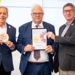 Volunteers receiving awards